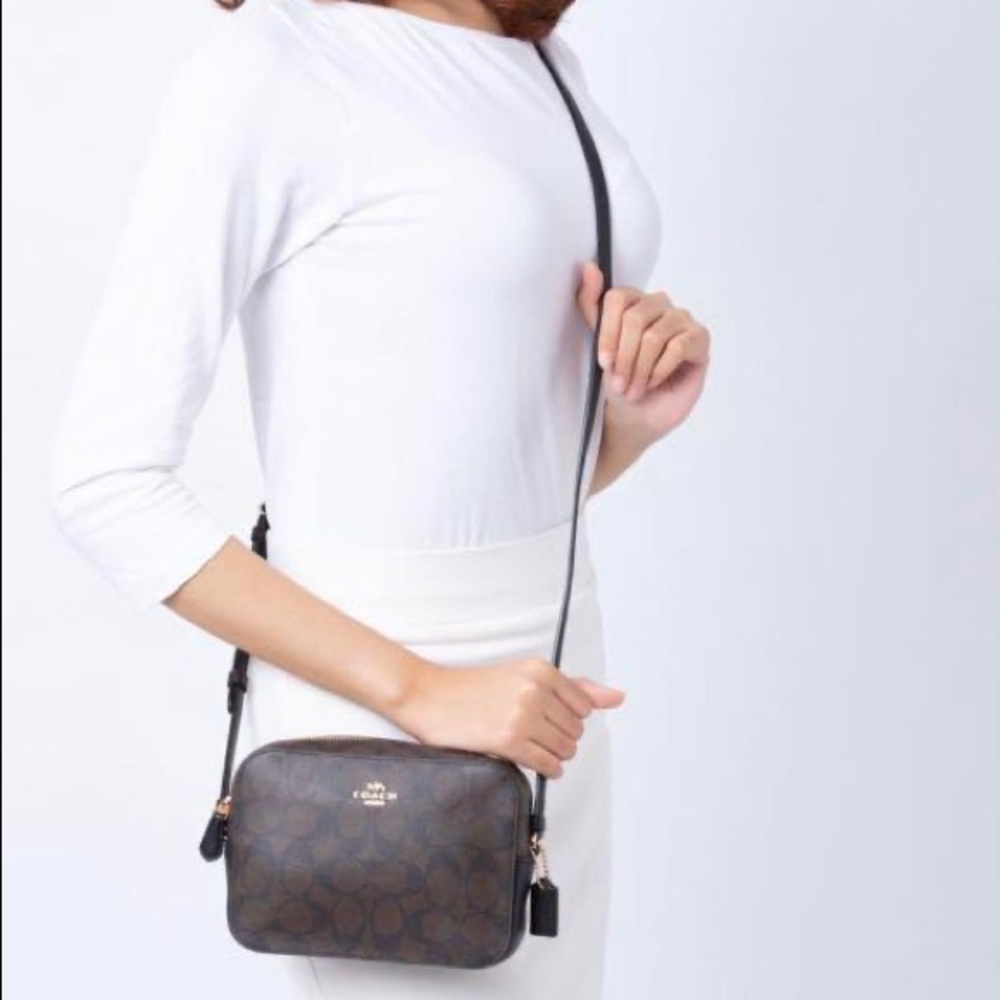Coach Mini Camera Bag in Signature Canvas